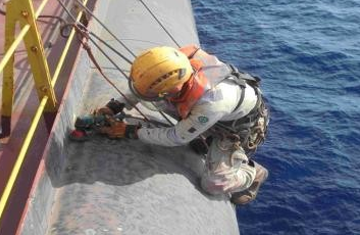 Touch-up repair at 2P hull to WBT