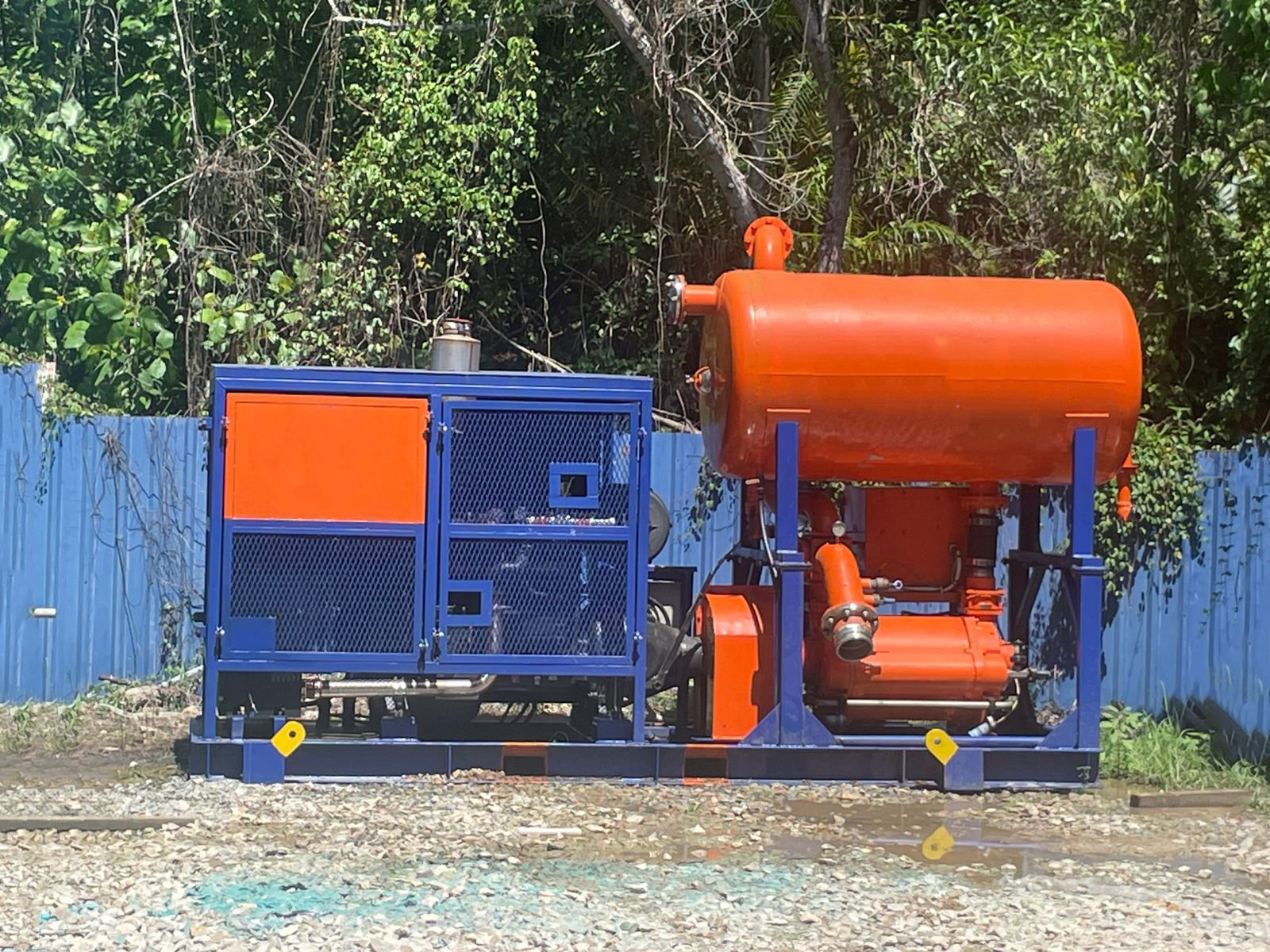 Skid-mounted diesel pump system